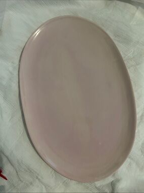 Rhapsody pink Oval Ceramic Platter